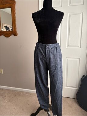 Club Monaco Navy Speckled Cropped Trousers